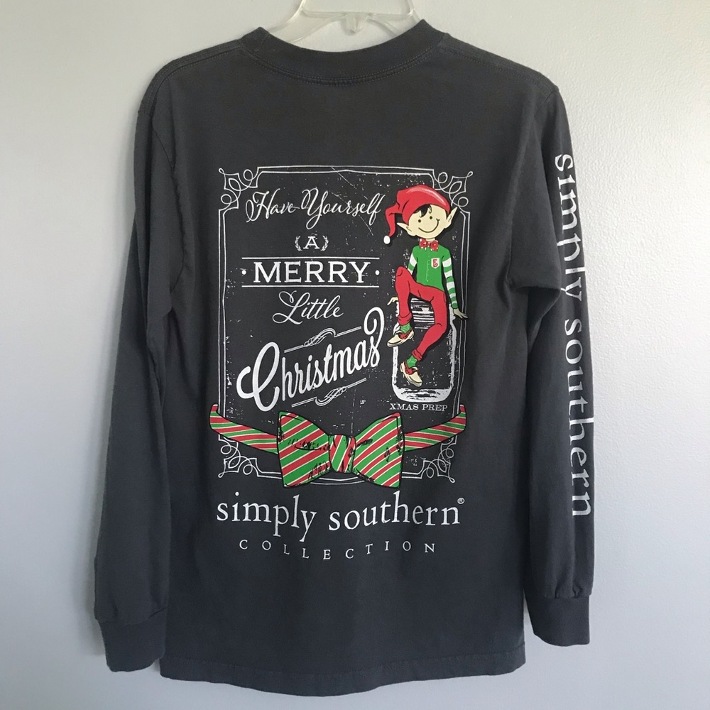 Simply Southern Gray "Elf" Long Sleeve